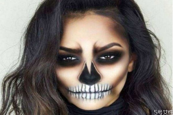 骷髅妆画法步骤详细,恐怖骷髅头怎么画