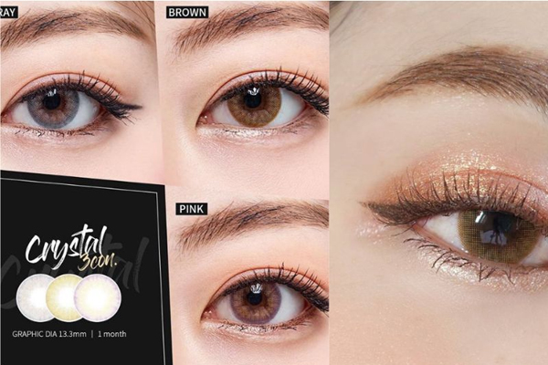 棕色隐形眼镜效果图,棕色隐形眼镜是不是比黑色自然