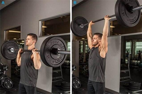 站姿杠铃推举正确姿势,坐姿杠铃推举动作要领