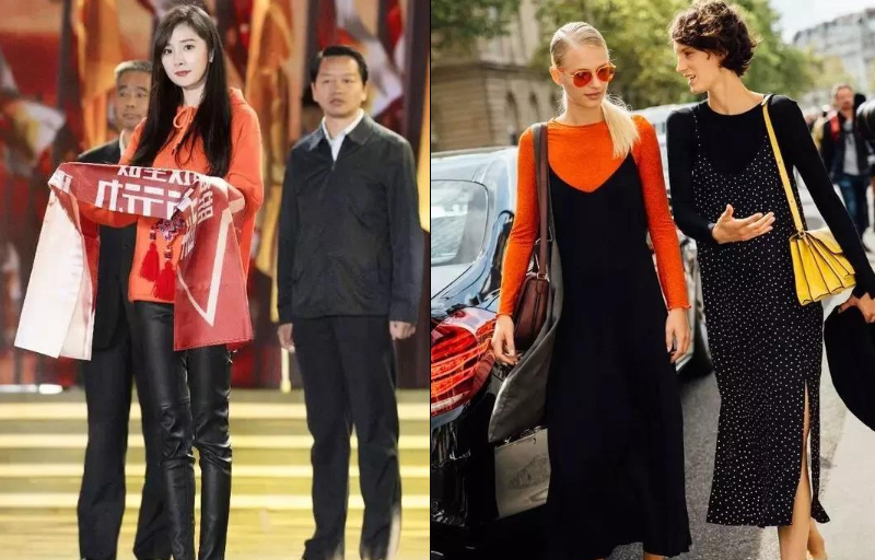 男生橙色上衣配什么颜色裤子,红色衣服搭配什么颜色裤子