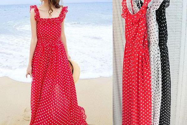 波点长裙怎么搭配,波点裙怎么搭配