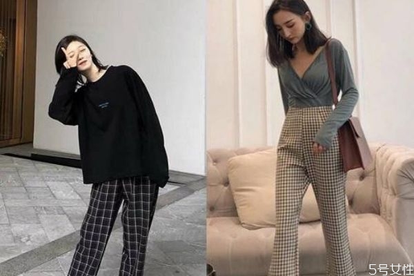 格纹裤子配什么鞋子,格格裤子配什么鞋图片