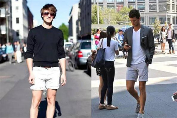 白色皮短裤搭配什么样的衣服,黑灰色牛仔裤