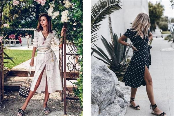 高开叉连衣裙怎么搭配,开叉裙怎么搭配