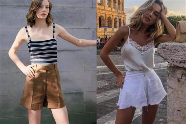 秋冬短裤配什么上衣好看图片,短款上衣搭配什么裤子