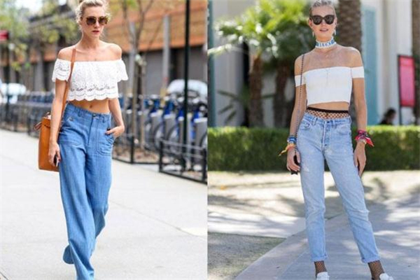 露脐装配什么裤子,露脐上衣如何搭配图片