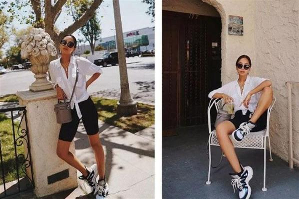 短裤搭配运动鞋好看吗,短裤搭配运动鞋图片