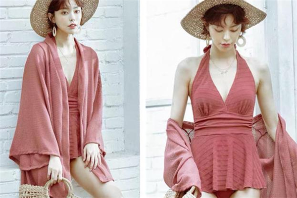 豆沙色泳衣显白吗,豆沙色泳衣