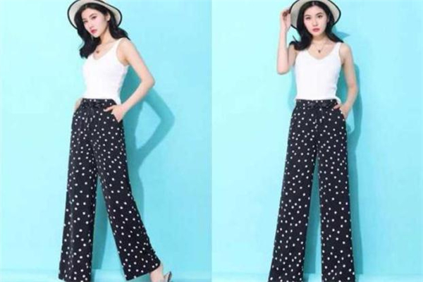 波点裤子搭配图片,波点裤子怎么搭配上衣
