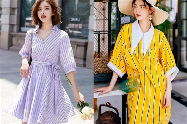 条纹衬衫裙怎么搭配,条纹衬衫裙子怎么搭配鞋子