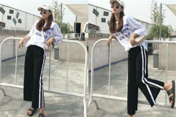 白t恤配黑色裤子图片,白t恤配黑色裤子好看吗