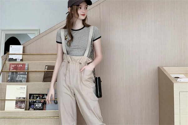 裤子背带,背带裤款式图