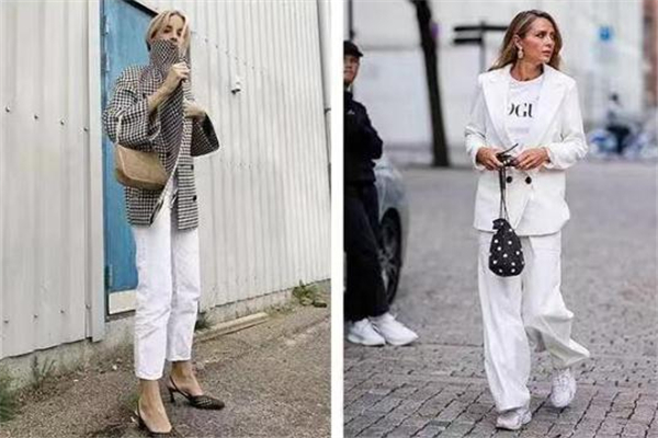 小白裤搭配什么上衣好看,小白裤配什么鞋子