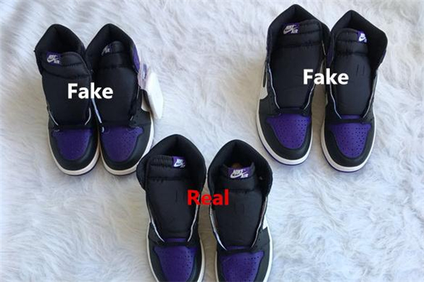 aj1黑紫脚趾真假对比方法,aj1黑紫脚趾真假对比low