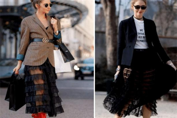 纱裙搭配西装外套,西装外套搭纱裙图片 纱裙搭配西装外套,西装外套搭纱裙图片