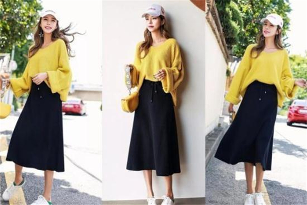 针织半身裙穿搭,针织衫配什么半身裙好看