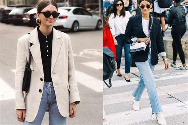 西装搭配牛仔裤 女,男士黑西装外套搭配什么裤子好看