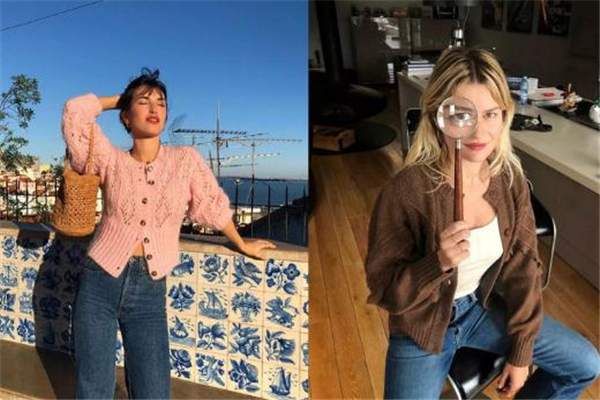 短款针织开衫怎么搭配,短款开衫搭配什么裤子