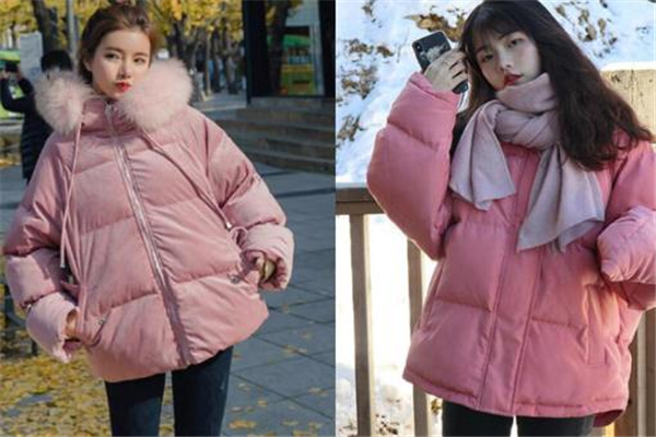 粉色面包服配什么裤子,粉色面包服内搭什么颜色