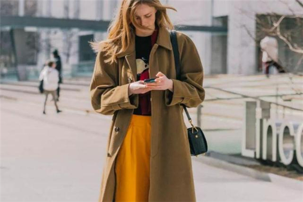 阔腿裤搭配大衣图片,冬季阔腿裤搭配什么外套好看