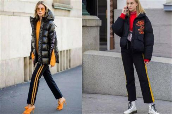 搭配运动裤的羽绒服,运动款羽绒服搭配什么裤子