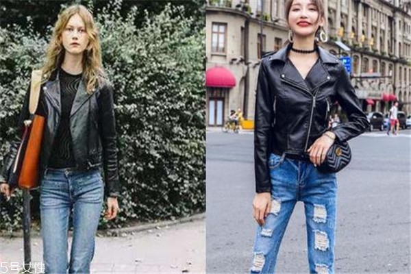 卡其色皮衣配什么裤子,皮衣搭配牛仔裤男