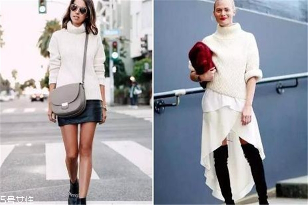 白毛衣配半身裙,白色毛衣半身裙怎么搭配