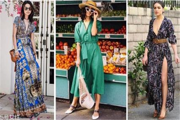 民族风女装连衣裙,民族风连衣裙长款