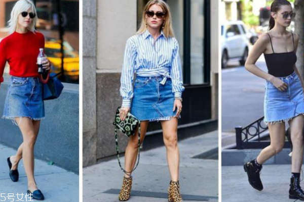 牛仔裙图片,牛仔长裙搭配图片