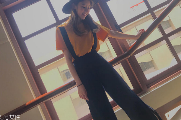 雪纺背带裤,雪纺背带裤配什么上衣