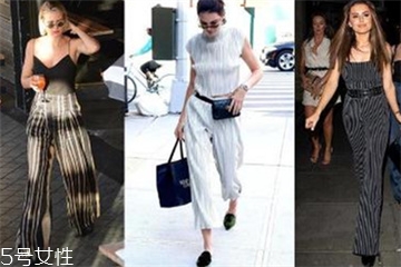 阔腿裤什么样,条纹阔腿裤配什么上衣好看