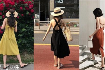 露背吊带裙里面配什么文胸,露背吊带裙怎么穿