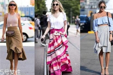 荷叶边半身裙款式图,小碎花半身裙