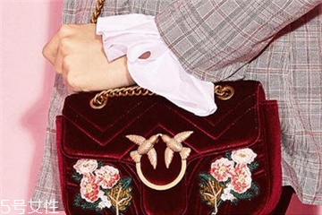 gucci花朵刺绣包