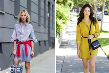 经典衬衫裙,长款衬衫裙