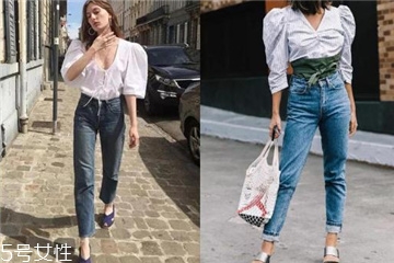 泡泡袖配什么裤子,泡泡袖穿搭 泡泡袖配什么裤子,泡泡袖穿搭