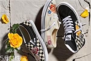 vans玫瑰花刺绣卫衣,vans玫瑰花系列