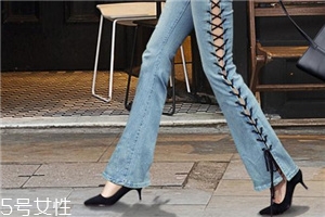 高腰大喇叭裤,高腰大喇叭女裤栽剪图