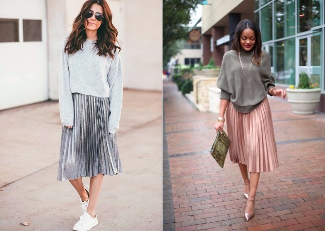 百褶裙怎么搭配上衣,长款黑色百褶裙配什么上衣好看 百褶裙怎么搭配上衣,长款黑色百褶裙配什么上衣好看