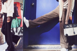 毛料阔腿裤,女士毛呢阔腿裤