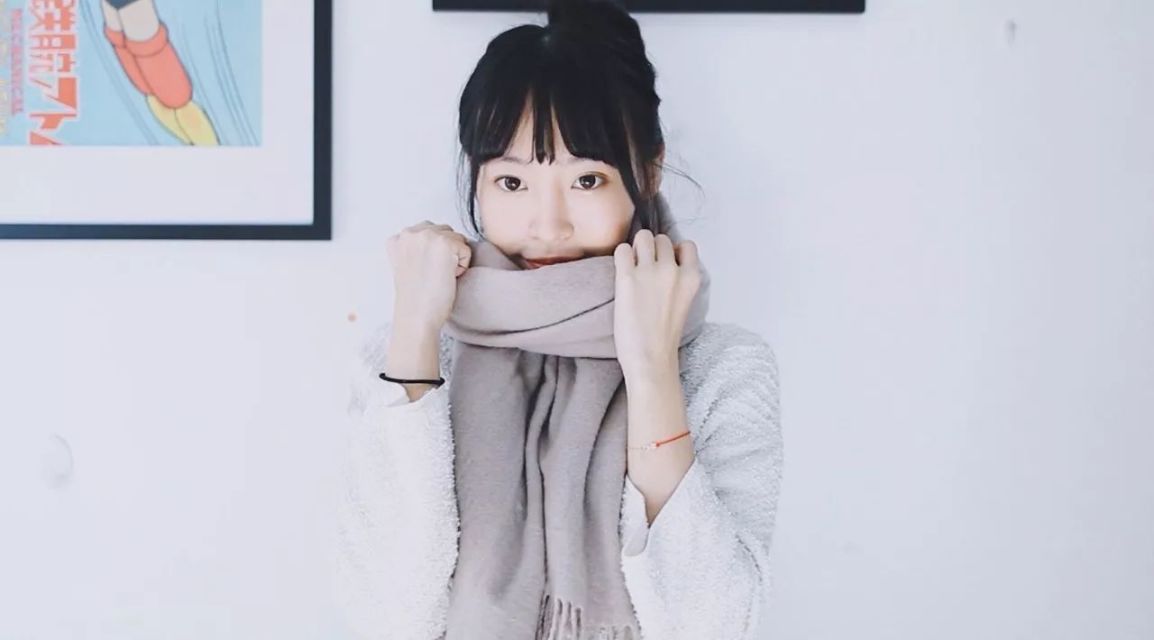 长条羊毛围巾系法,羊毛围巾戴法