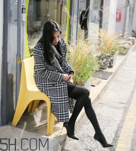 韩版格子大衣搭配图片女,韩版格子外套搭配图片