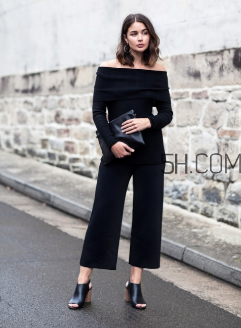 针织阔腿裤搭配什么上衣好看,针织阔腿裤怎么搭配