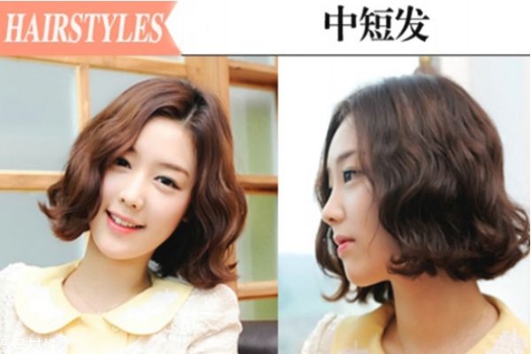 中短发型卷发,卷发 中短