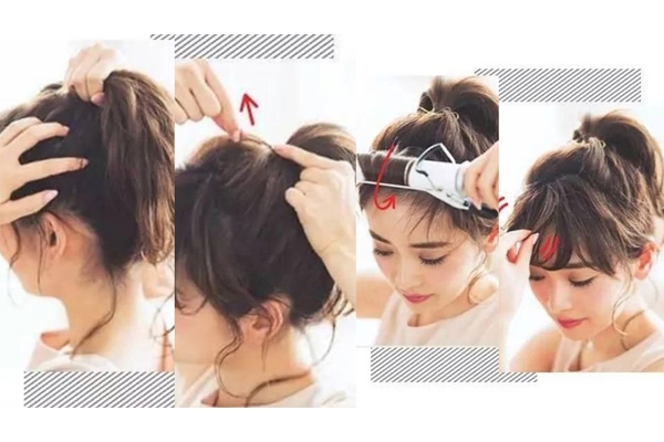 卷发高马尾怎么扎好看,短发怎么扎高马尾好看