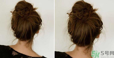 简单蓬松丸子头,蓬松丸子头扎法图解